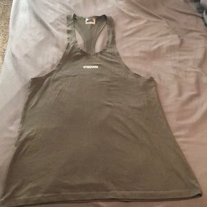 Men’s GymShark Olive Green Stringer Tank Top
